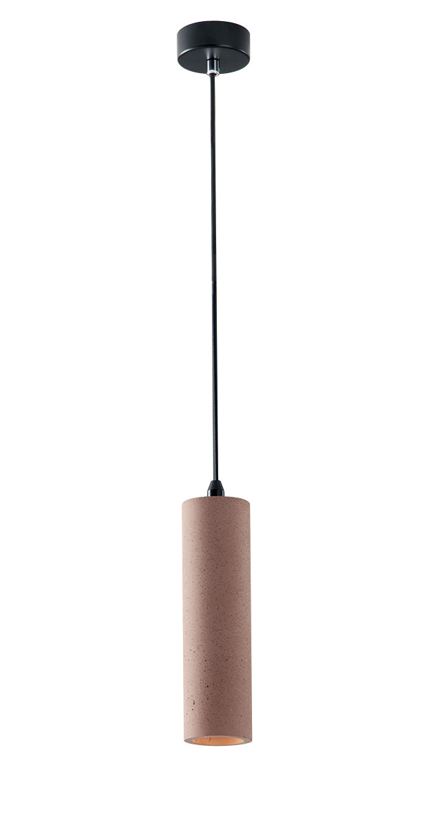 Sospensione tubolare tonda in cemento naturale 1XGU10 non incl. in grigio o mattone KRUK-R-S1 Sospensione tubolare tonda in cemento naturale 1XGU10 non incl. in grigio o mattone KRUK-R-S1